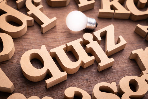 istock Quiz word and glowing light bulb 2158854456