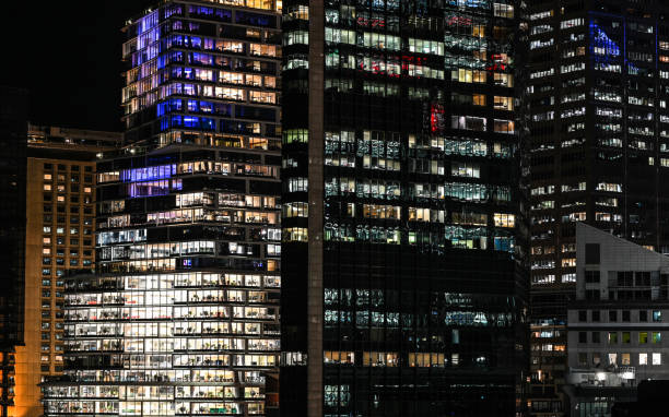 istock Skyscrapers in Sydney at Night 2158857503