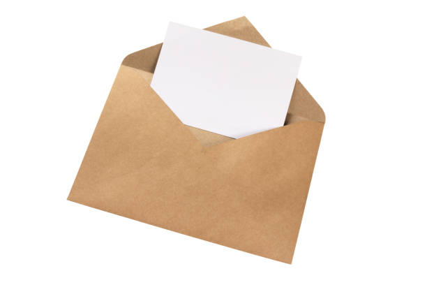 istock Recycled craft paper envelope isolated 2158865612