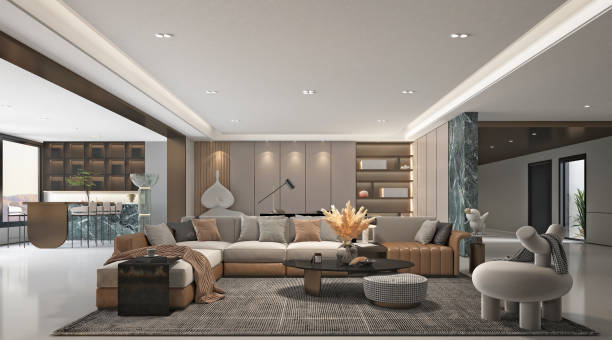 istock 3D Render of Living room 2158872146