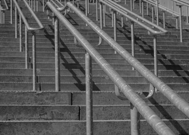 modern stairs in the city during day