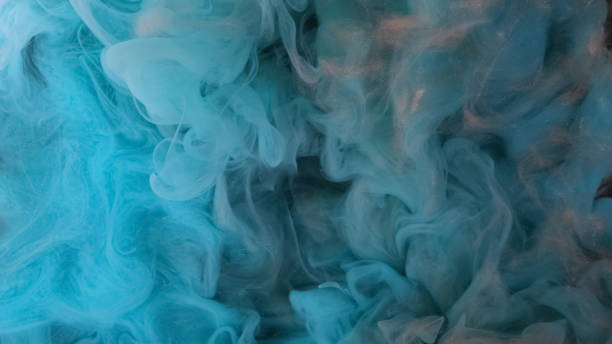 istock Paint water drop smoke cloud blue pink mist wave 2158875398