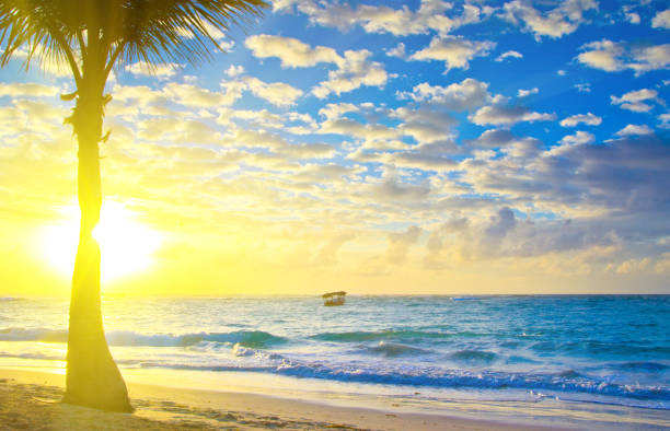 Beautiful sunset above the sea