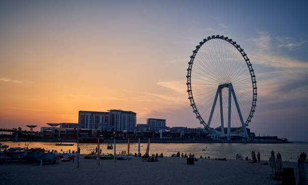 istock architectural landscape in Dubai Marina at night 2158880795