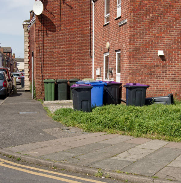 istock Different colour rubbish bins outside of a house 2158887249