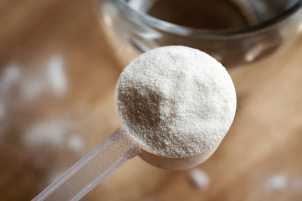 istock Collagen powder, closeup 2158887936