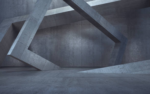 istock New Generation Abstract Empty Building Structure Made of Gray Concrete 2158889274