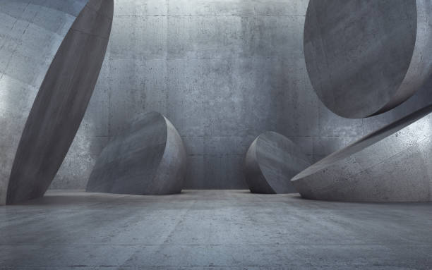 istock New Generation Abstract Empty Building Structure Made of Gray Concrete 2158889405