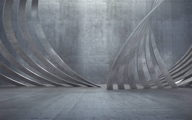 istock New Generation Abstract Empty Building Structure Made of Gray Concrete 2158889419