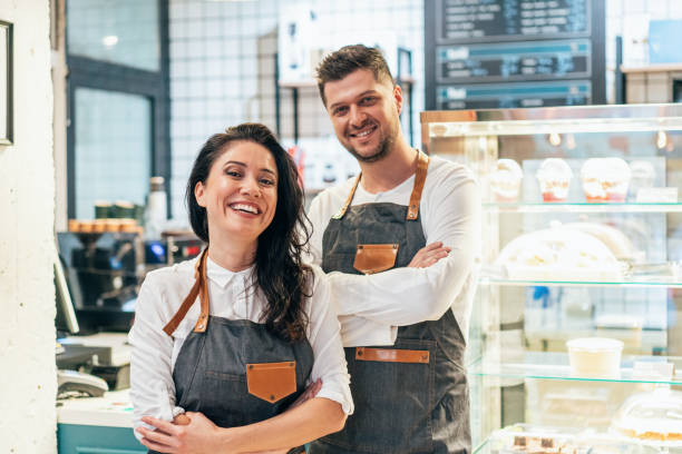istock Cheerful barista 2158894303