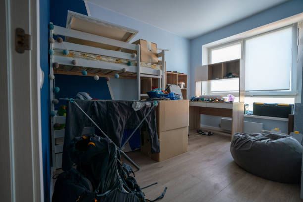 istock Mess in an unfinished children's room 2158897699