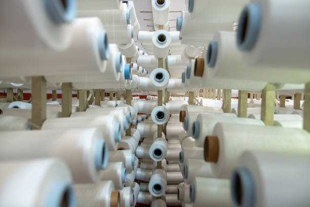 istock Textile yarn manufacturing, synthetic yarn 2158899229