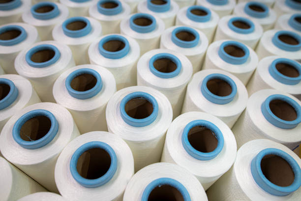 istock Textile yarn manufacturing, synthetic yarn 2158900713