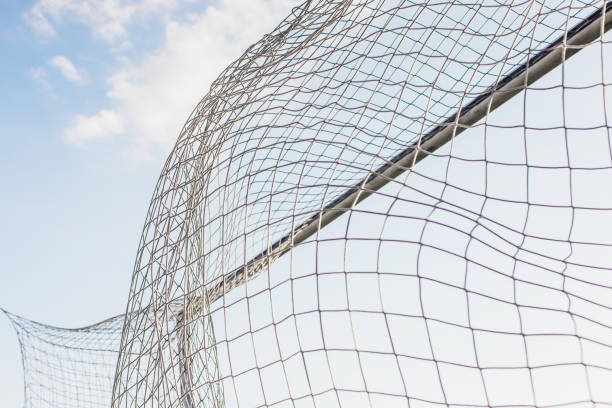 istock Net on a soccer goal. Football. 2158902115