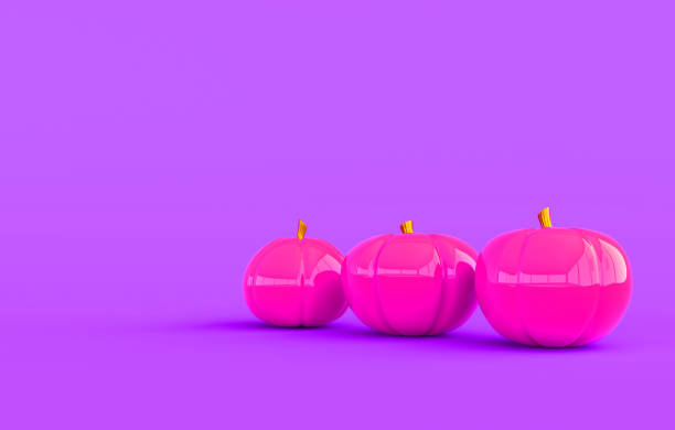 istock 3d render pumpkin on pink background space. Minimal concept. Holiday decoration pumpkin for celebration halloween event template 2158912504