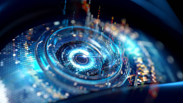 digital eye - concepto digital de ia inteligencia artificial - ojo fotografías e imágenes de stock