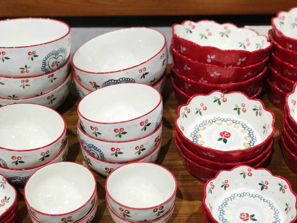 istock ceramic tableware on display in a shop, closeup of photo 2158928490