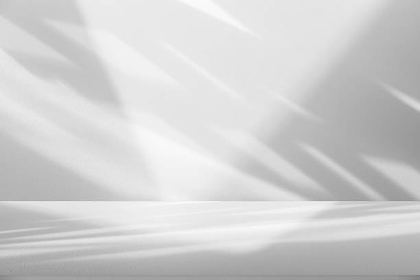 istock Wall interior background, studio and backdrops show products.with shadow from window color white . background for text insertion and presentation product 2158930427