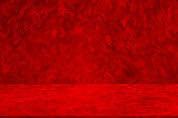 istock Wall interior background, studio and backdrops show products. with shadow from window color red light. background for text insertion and presentation of product 2158930453