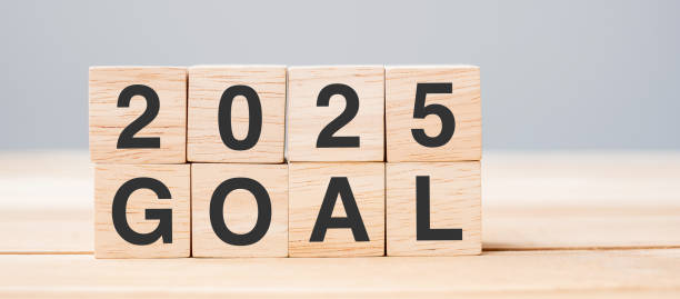 istock block 2025 GOAL text on table. Resolution, strategy, plan, motivation, reboot, business and New Year holiday concepts 2158932688
