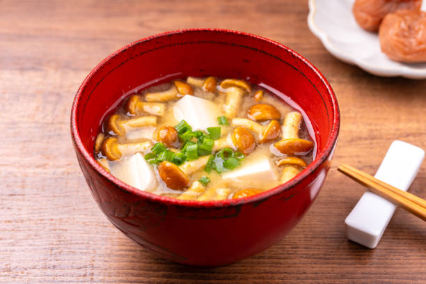 istock Miso soup with nameko and tofu 2158934378