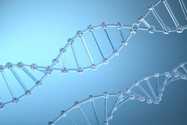 istock 3d blue background with a dna strand and the word dna on it 2158934932