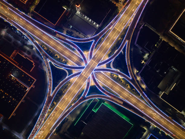 istock Bird's eye view of overpass 2158939000