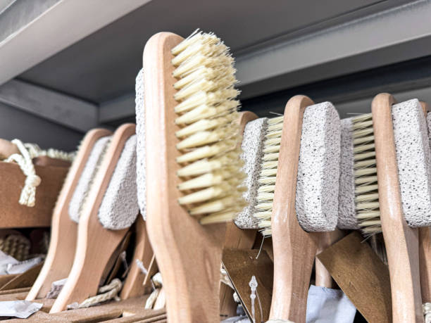 istock Wooden Brushes on Store Shelf 2158940627