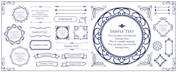 Fashionable frame. Design template. A set of gorgeous foreheads.