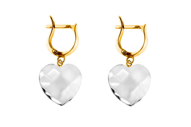 istock Golden earrings isolated 2158950691
