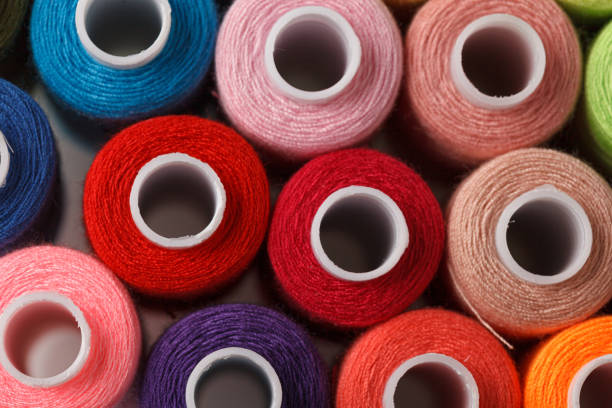 istock Set of colorful spools of thread 2158950987
