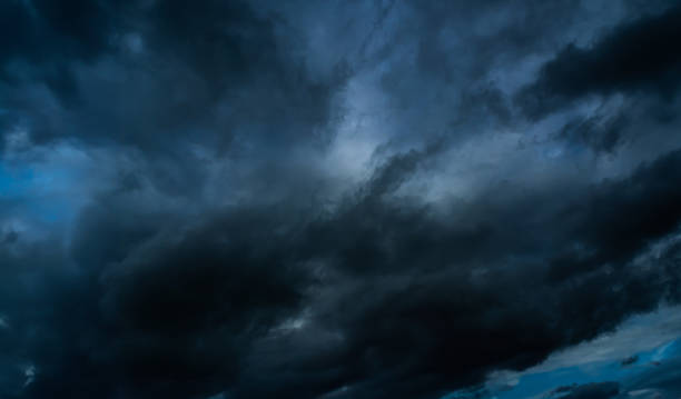 istock Cloud Storm Sky Dark Rain Lightning Thunder Stoumy Typhoon Nature Light Scene Rainy Atmosphere Damage Effect Carbon dioxide Dust Air pollution 2.5 Pm, Texture Nature Windstorm Weather Skyscapte. 2158952908