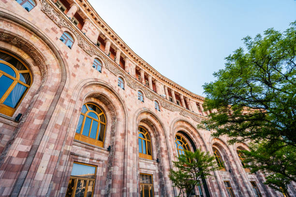 istock Beautiful Architecture In Yerevan In Armenia 2158953399