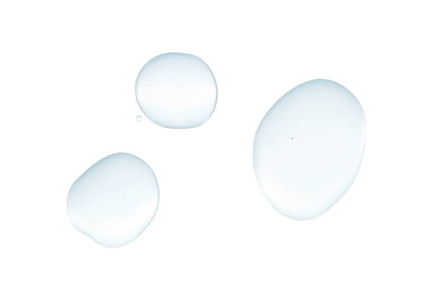 istock Three drops of water or cosmetic product. Isolate. 2158955135