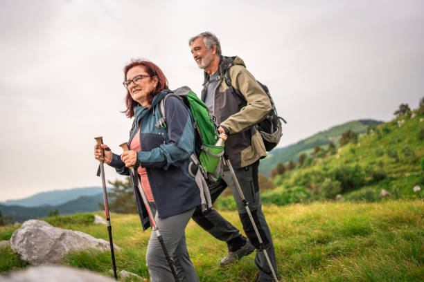 istock Active Senior Couple on Nature Hike 2158956640