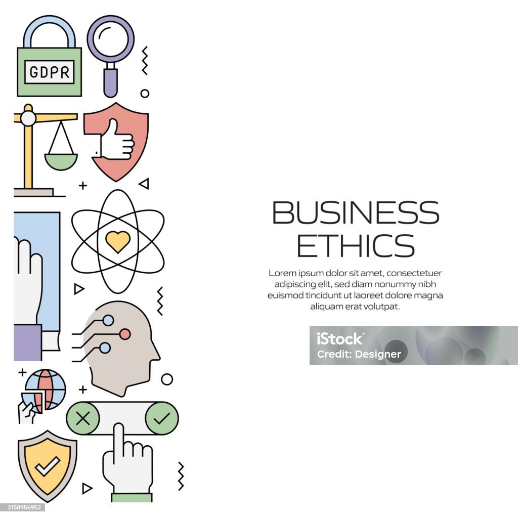 Business Ethics Related Banner Design For Web Page Headline Brochure ...