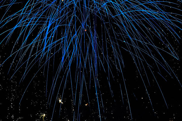 Festive salute at night festive show concert of the festival
