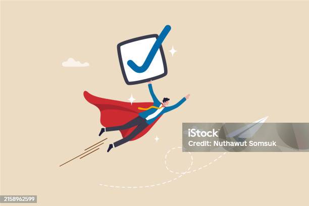 Tick Commplete Task Checklist Or Checkbox To Complete Work Check Mark Or Accomplishment ...