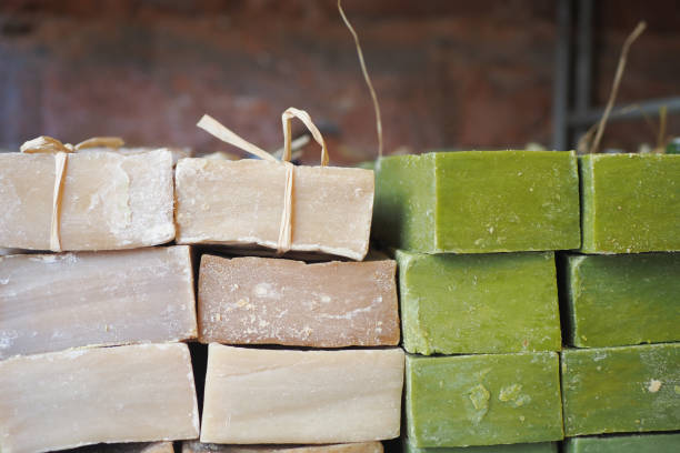 istock colorful natural soap bar in a bowl 2158963443