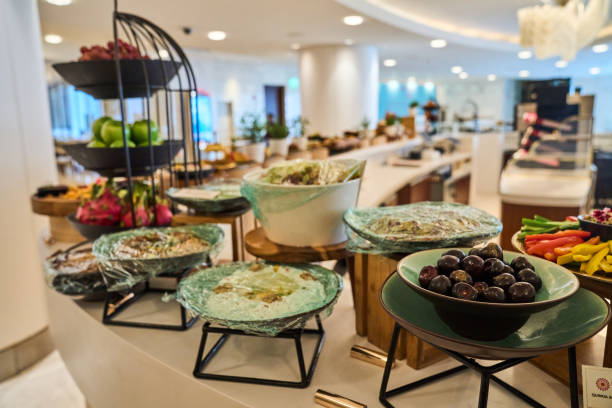 istock Catering buffet in hotel restaurant. 2158965038
