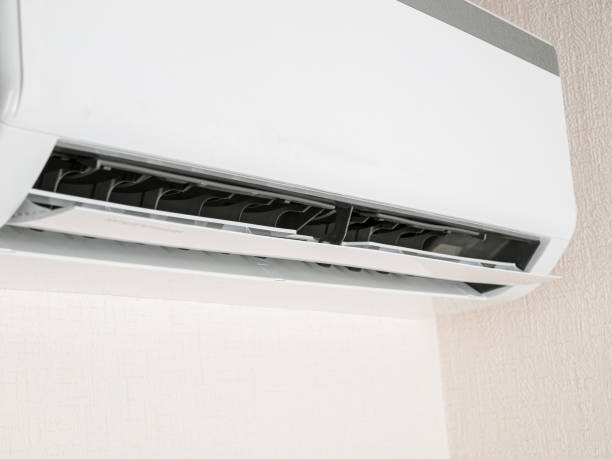 istock Control panel for an air conditioner humidifier with a comfortable temperature set for a person 2158965841