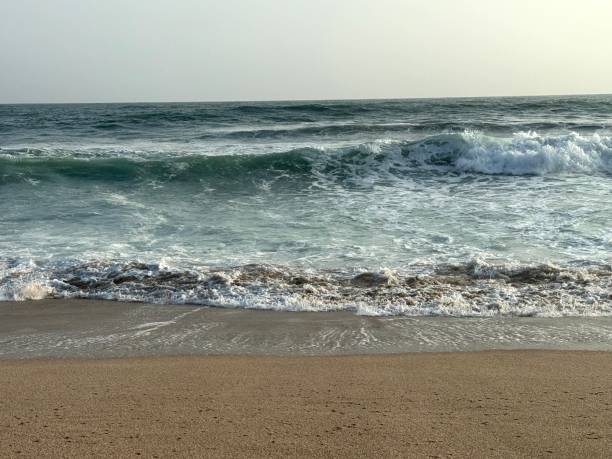 istock Madhavpur beach stock photo - waves 2158970039