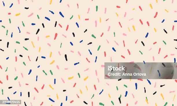 Dash Sign Colorful Colorful Small Dash Seamless Pattern Vector Wallpaper With Spots ...