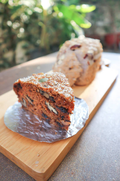 istock cake ,banana cake or whole grain cake and whole wheat bread or sourdough bread 2158971180