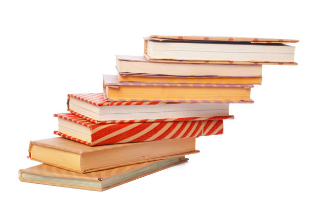 step ladder lean on books against chalkboard