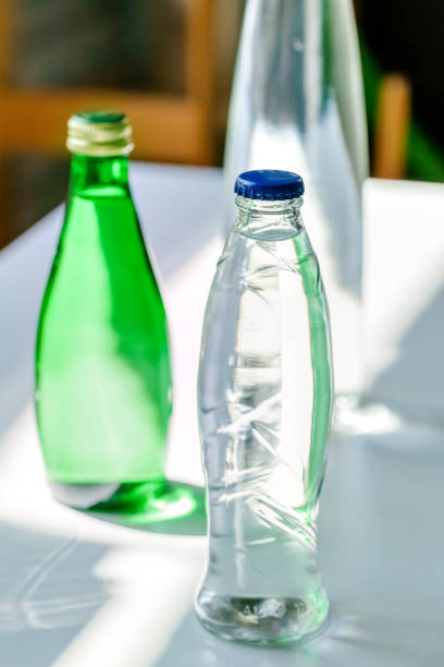 A close up shot of a water bottle