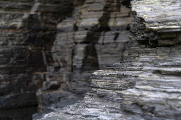 geological pattern of sedimentary rock for background