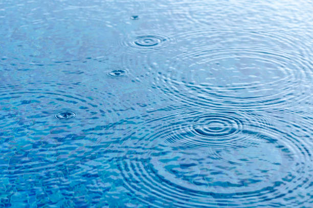 istock Clear water surface close up. Clean water with droplets, top view. 4 2158978118