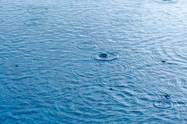 istock Water blue surface abstract background. Waves and ripples of cosmetic moisturizer with bubbles 4 2158978161