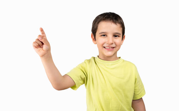 istock excited child pointing to the side 2158978540